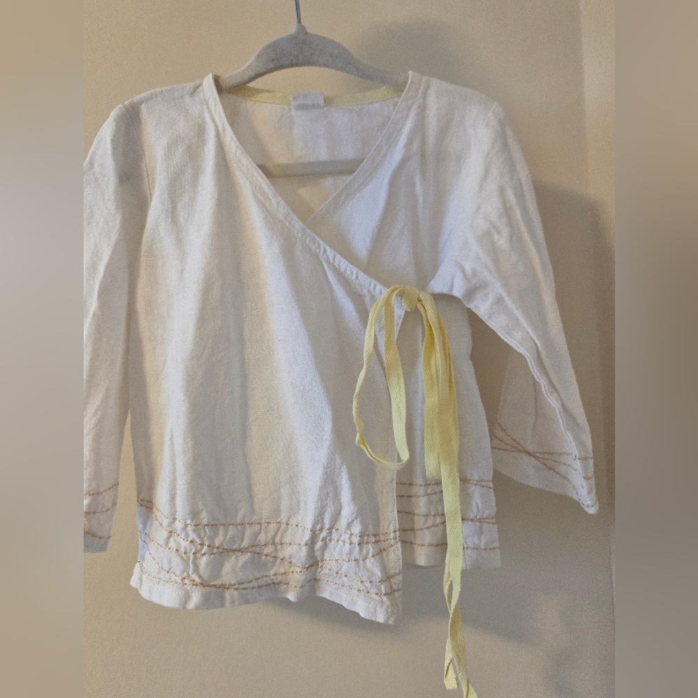 EGG linen Embroidered Tunic🤍💛